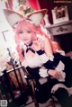 黄濑凉兔_兔半仙 Cosplay fate玉藻前女仆ver